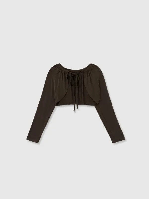 Ribbon bolero (Charcoal)