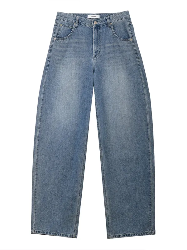 Edit Curved Silhouette Denim Pants