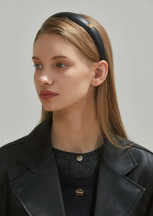 ANC NEW LEATHER HAIR BAND_BLACK