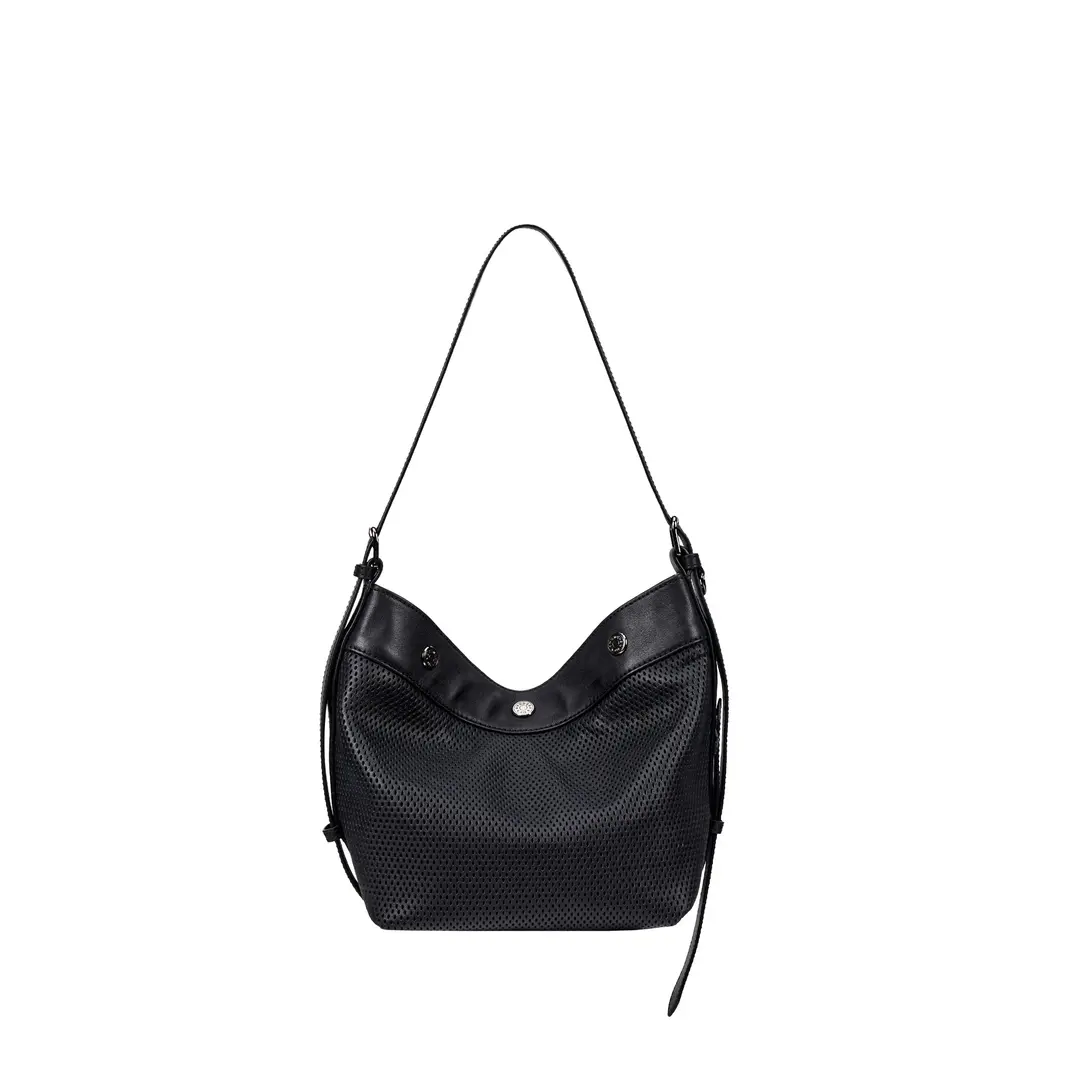 분크 [아울렛] Perfec Button Up Net Hobo Piccolo (퍼펙 버튼 업 네트 호보 피콜로) Black 상품 이미지 1
