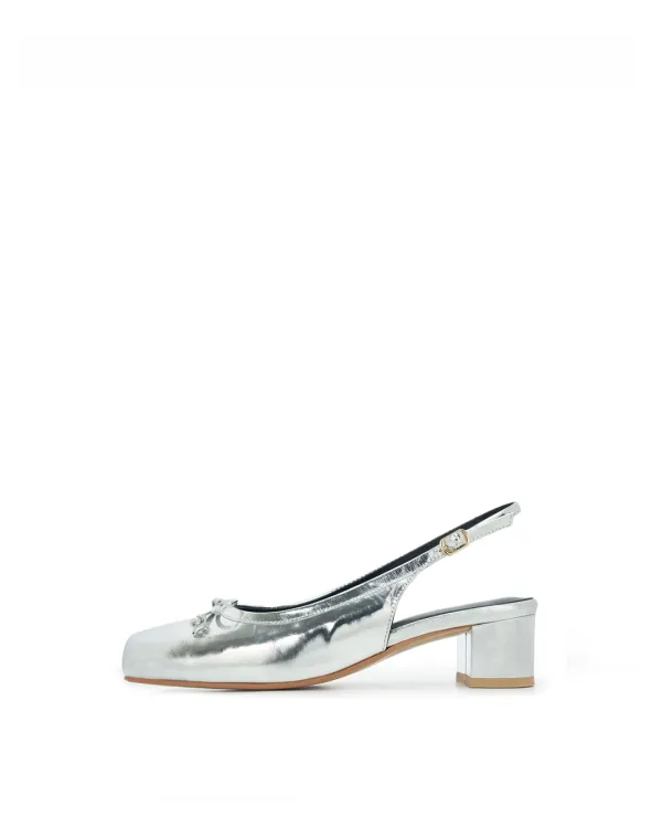 SIA Ballerina Slingbacks - SILVER