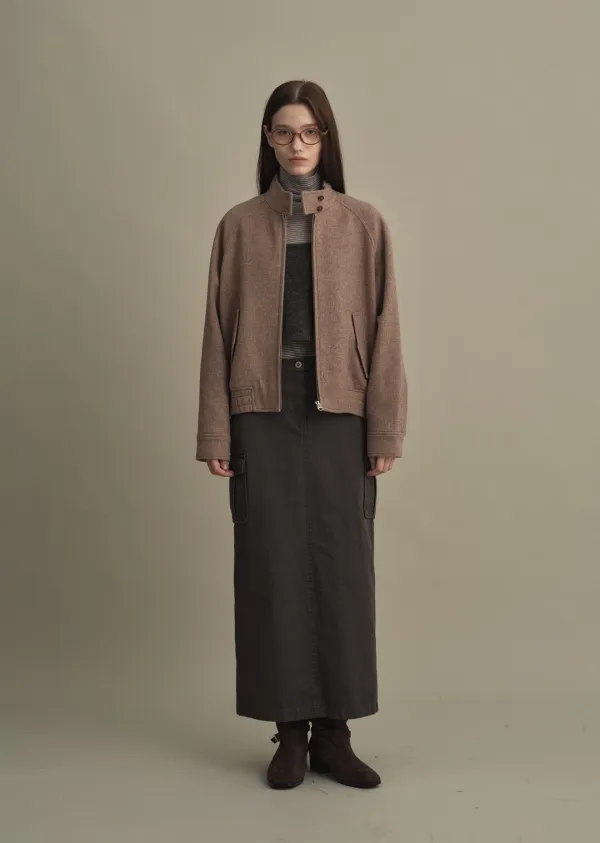 WASHED CARGO SKIRT (washed gray)