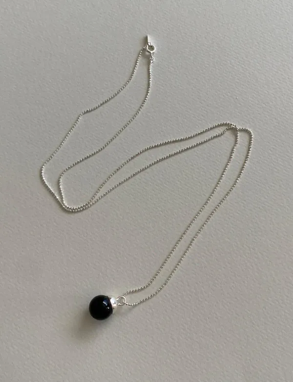 Onyx Teardrop Necklace