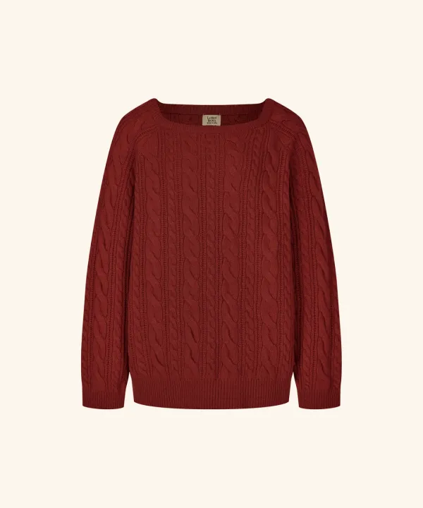 Dante Boatneck Wool Sweater ( Red )