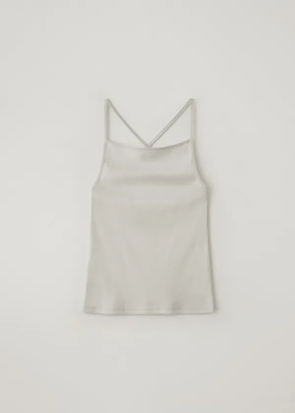 Lean back strap sleeveless (grayish blue)