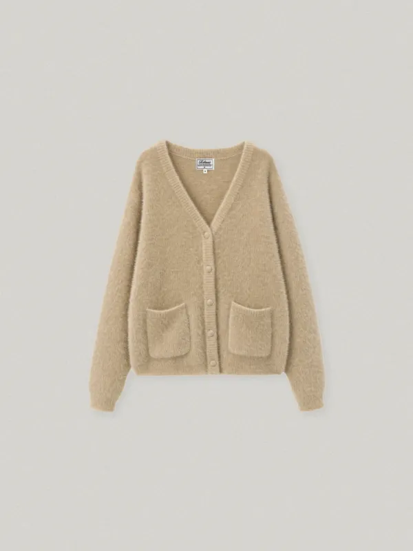 DUCHON V NECK CARDIGAN (BEIGE)