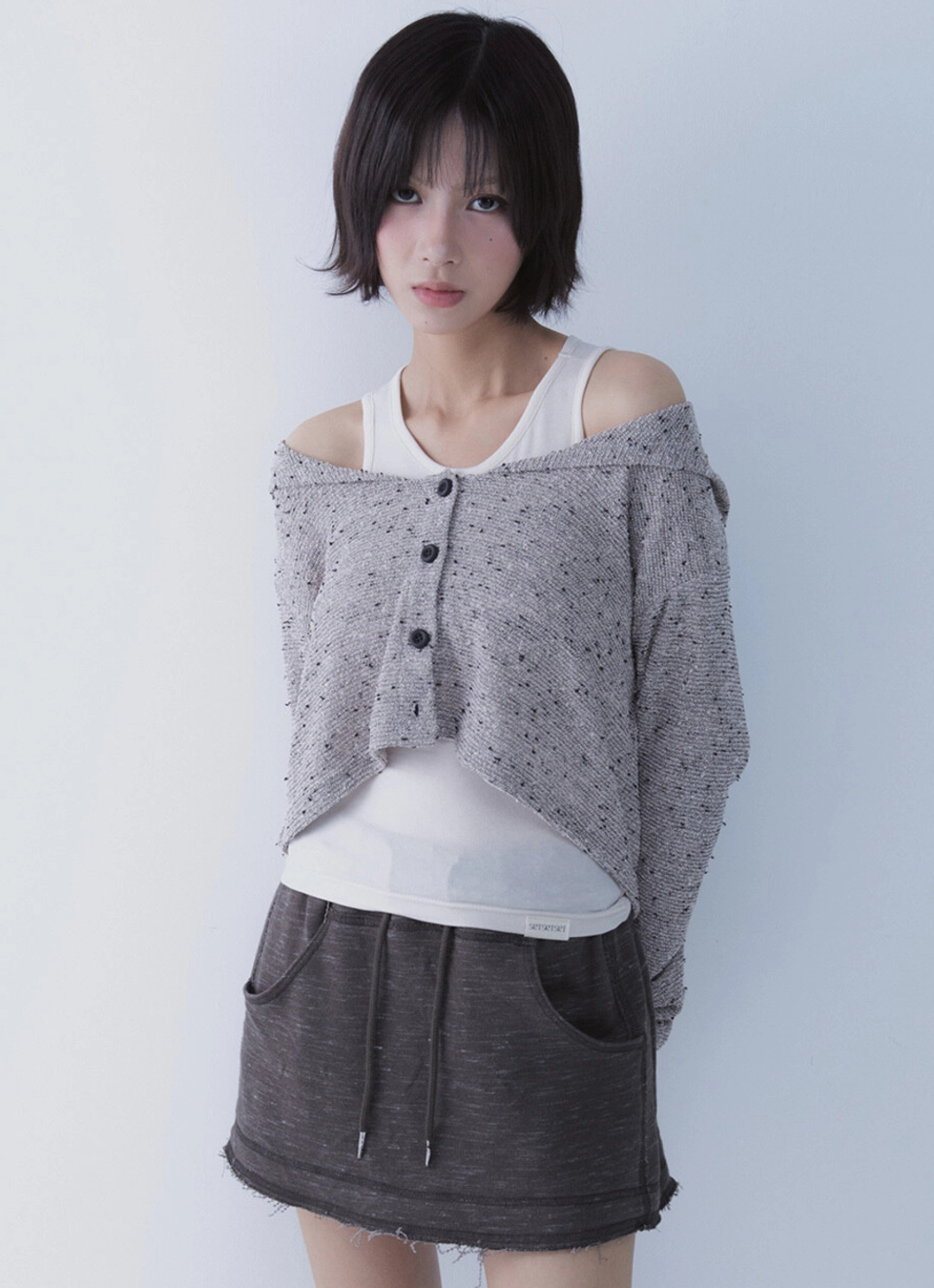 쎄쎄쎄 SAILOR DUST KNIT CARDIGAN GREY 상품 이미지 2