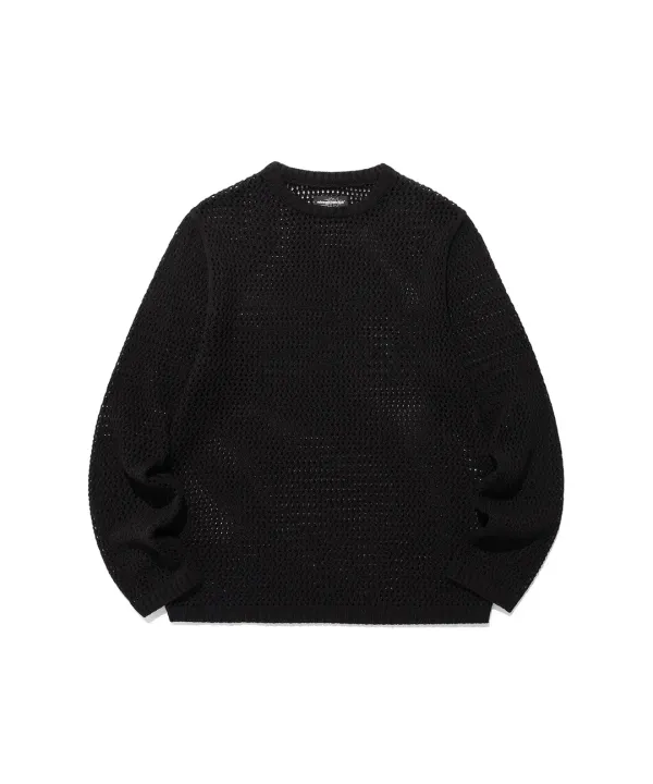 3stars l/s knit tee[black]