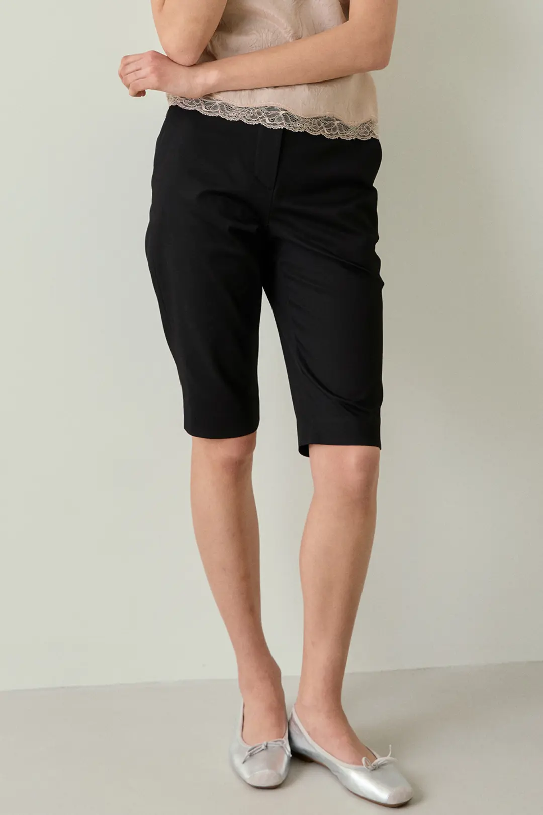 블랭크공삼 half length cotton pants (black) 상품 이미지 2