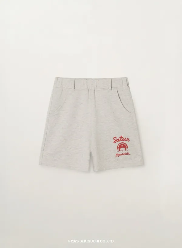 (K) Satur X Monchhichi Easy Shorts - Melange White