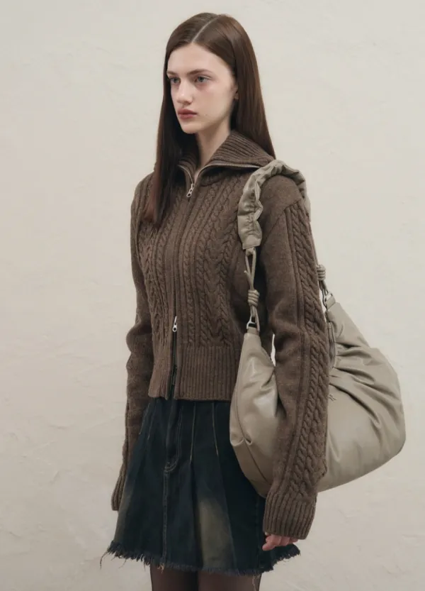 패디드 크루아상 숄더백 [BEIGE]