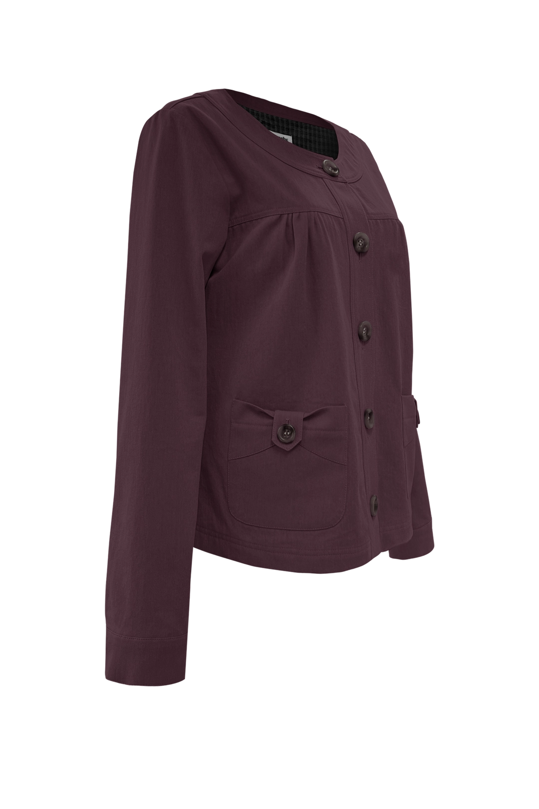 체메씨 BLUSH BOW ROUND JACKET (PLUM) 상품 이미지 2
