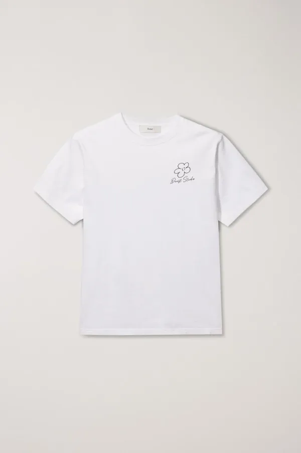 UNISEX DRAWING BLOOM LOGO T-SHIRT OFF WHITE