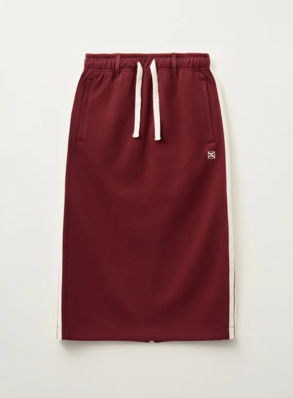 (W) Lawton Midi Skirt - Burgundy
