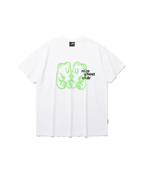 gummy bear&logo tee[white]