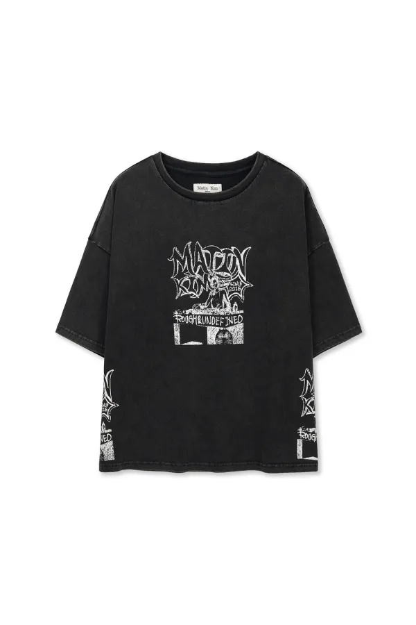 VINTAGE GRAFFITI ARTWORK TOP IN BLACK