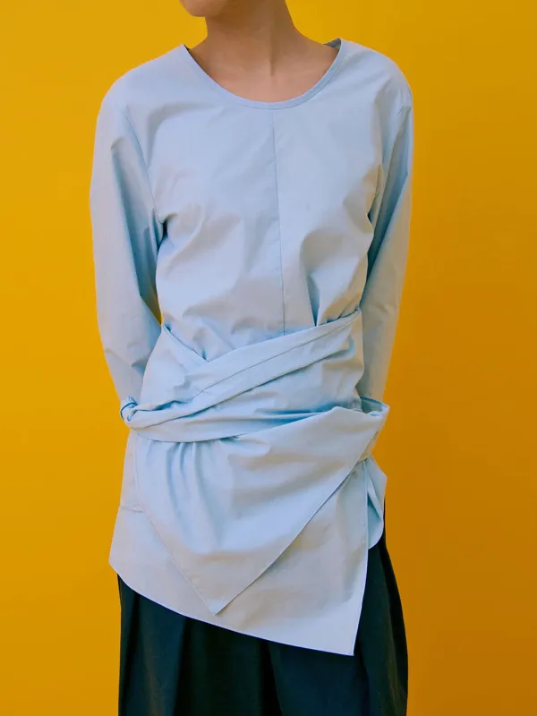Drape Blouse_Light Blue