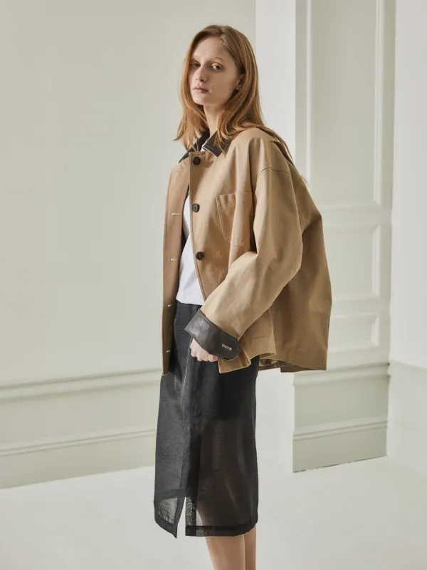 [3rd] FALLET Oversize Work Jacket_Beige