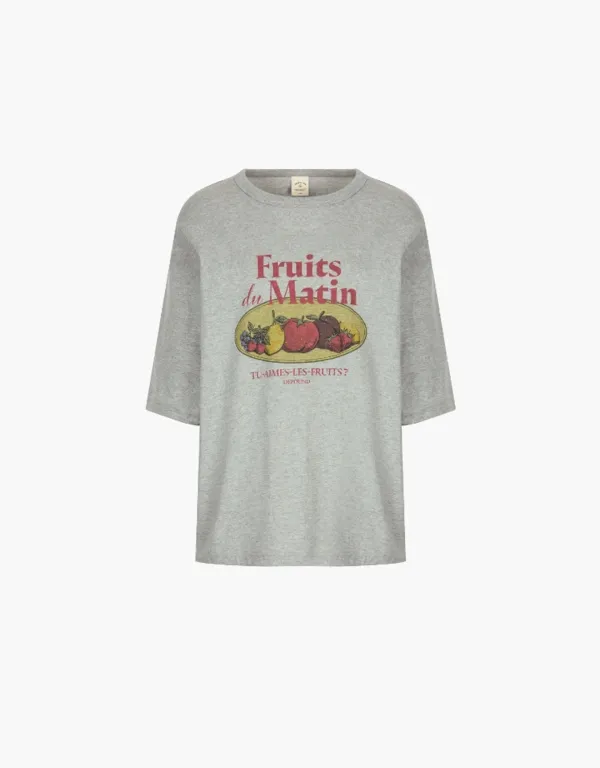 fruits market overfit t-shirt - melange grey