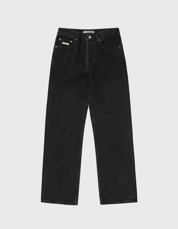 CREST VTG WASHED DENIM PANTS (W) / Black
