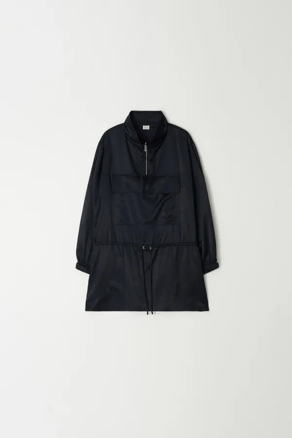 Half Zip-Up Dress (navy)