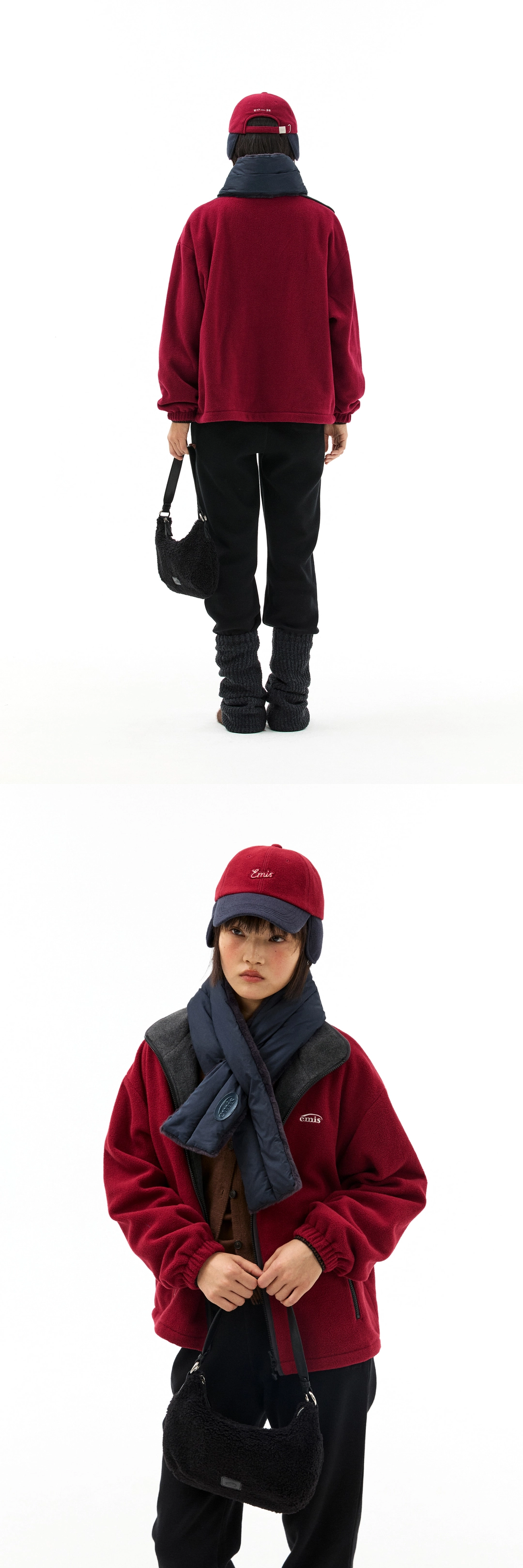이미스 NEW LOGO FLEECE JACKET-RED 상품 이미지 3