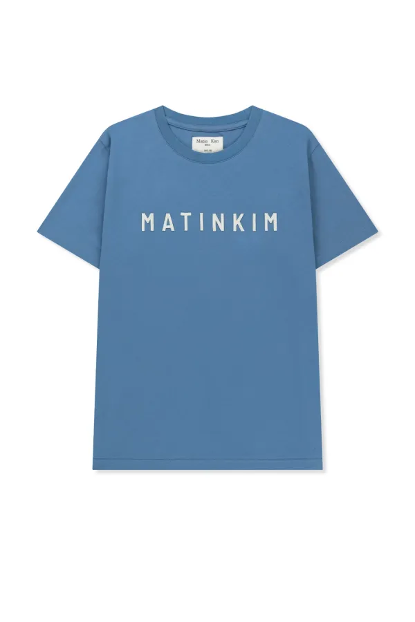 APPLIQUE FELT LOGO TOP IN BLUE
