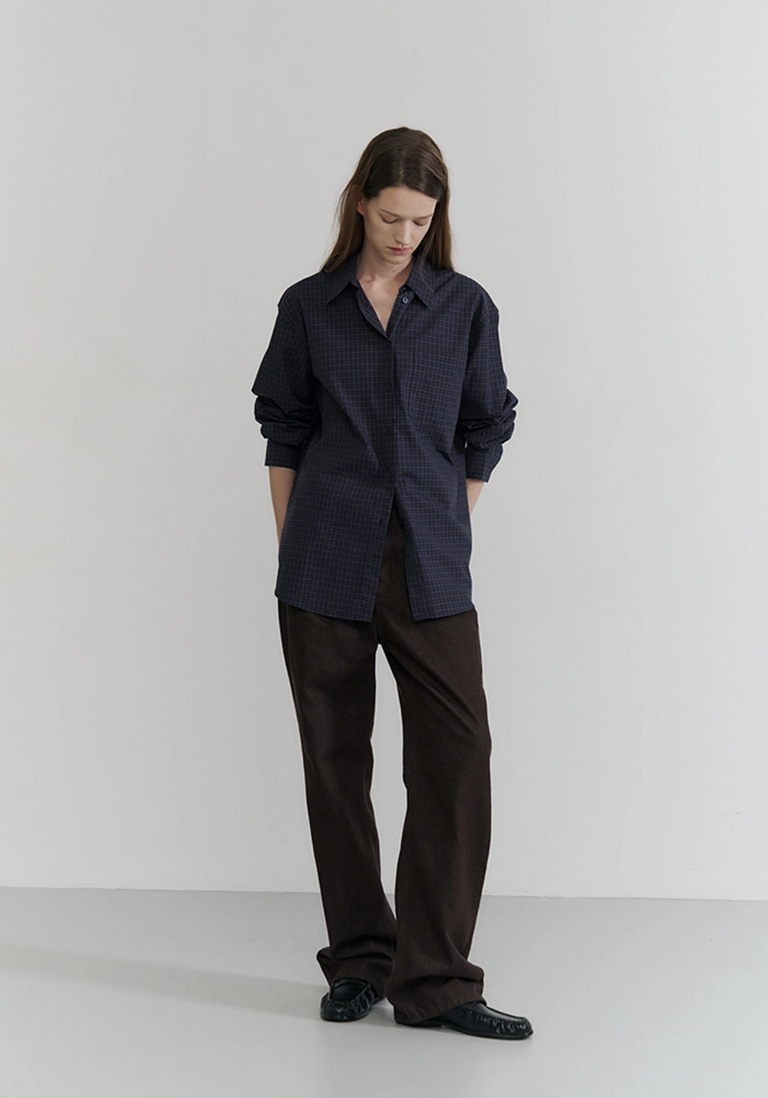 이브세이지 Oversized check shirt 상품 이미지 2