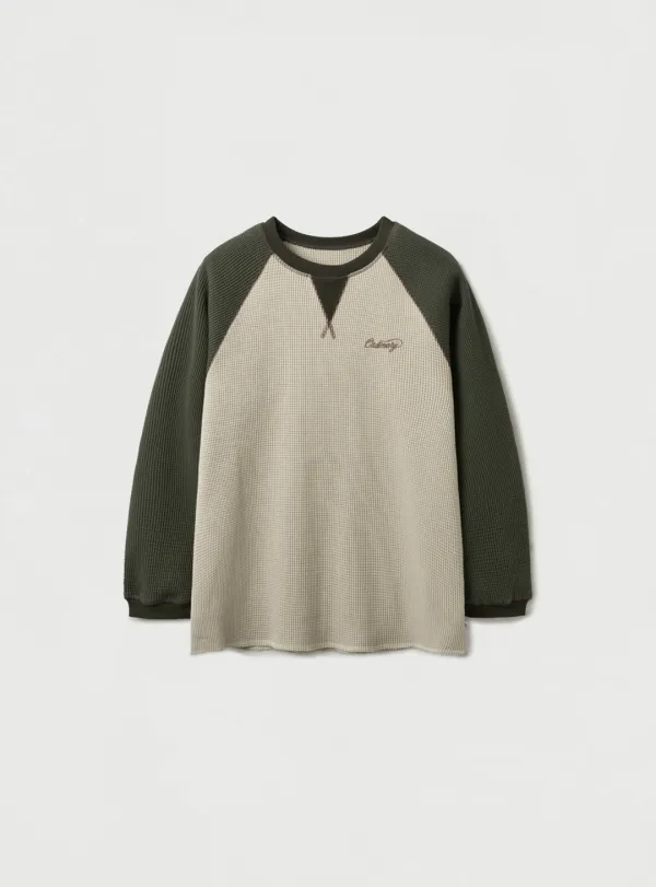 [3RD] WAFFLE SWEATSHIRT - BEIGE