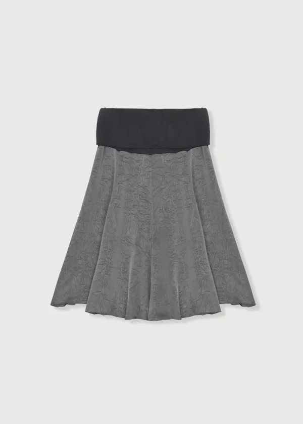 LUSTRE FLARE SKIRT - GRAY