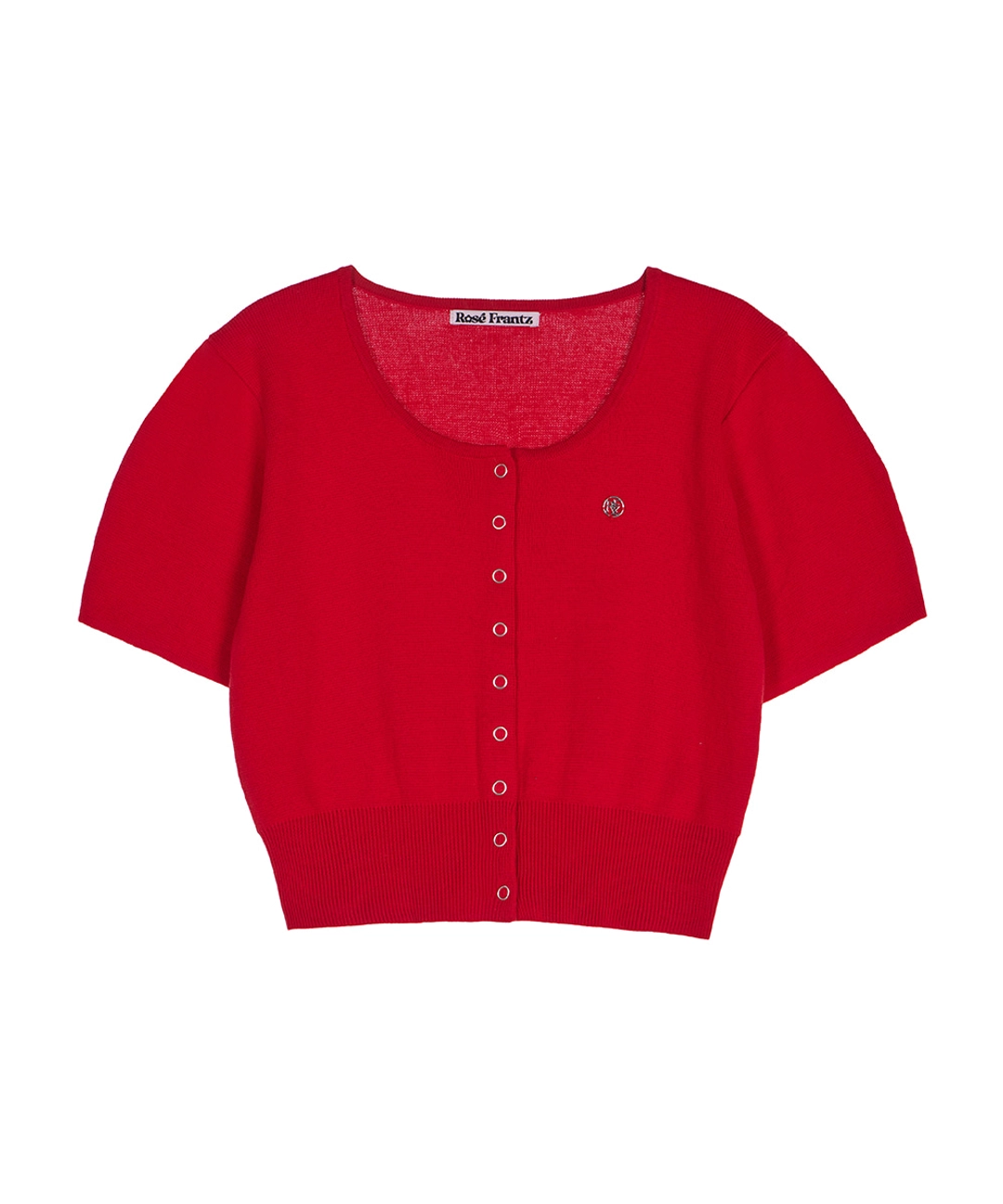 로제프란츠 Eyelet Half Sleeve Cardigan [Rose Red] 상품 이미지 1