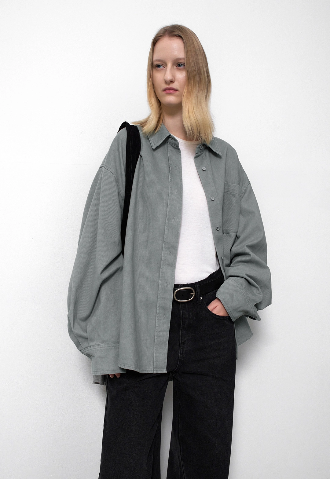 아뜰리에 나인 (BL-4380)ESSENTIAL WASHING COTTON OVERSIZED SHIRT 상품 이미지 3