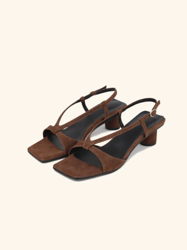 V STRAP sandal / 모카스웨이드