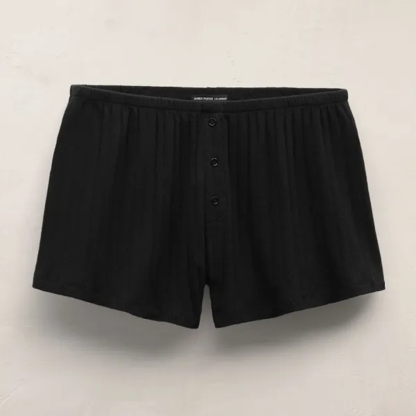 Pointelle Shortie - Black