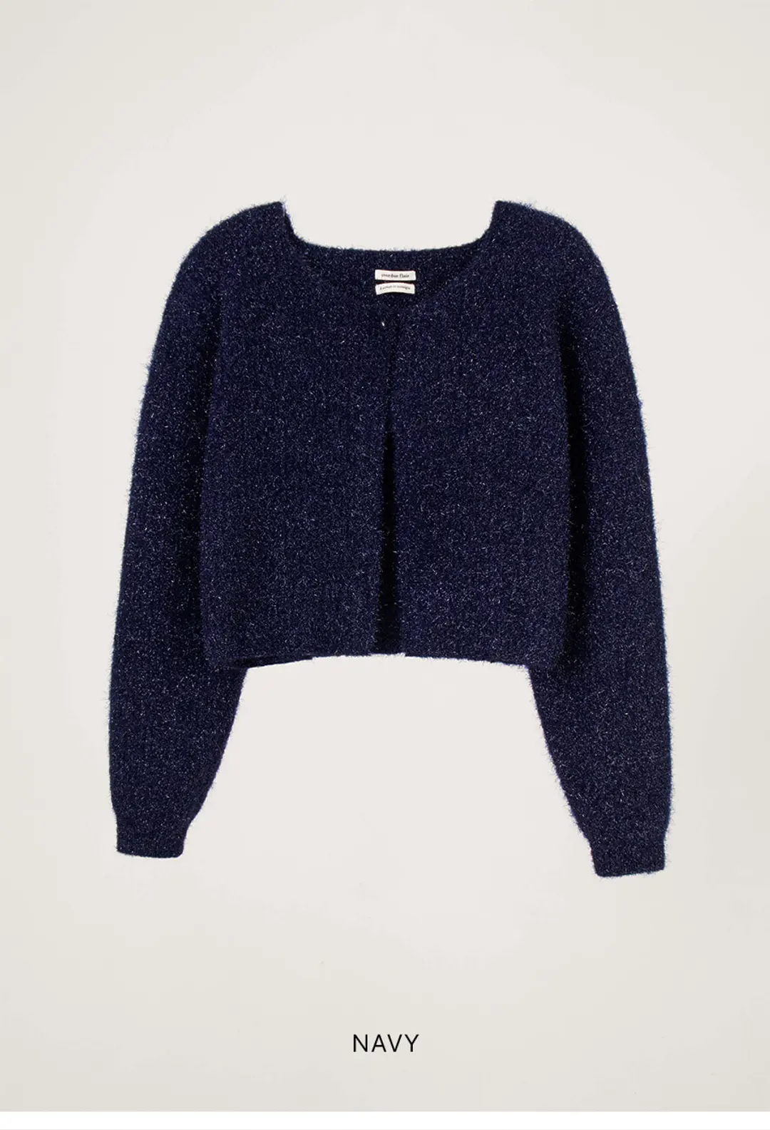 오버듀플레어 GLITTER CARDIGAN_NAVY 상품 이미지 1