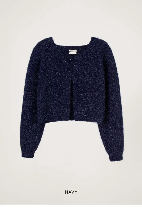 GLITTER CARDIGAN_NAVY