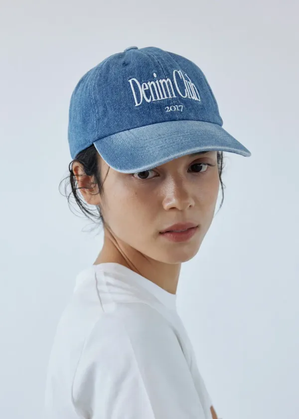 Denim club cap (dark blue)