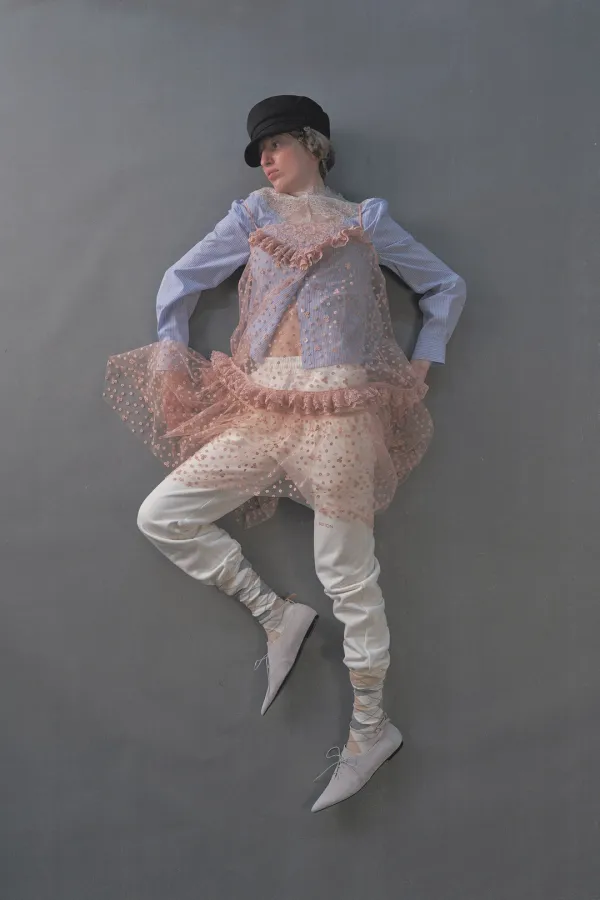PF26 PINK LACE SLIP DRESS