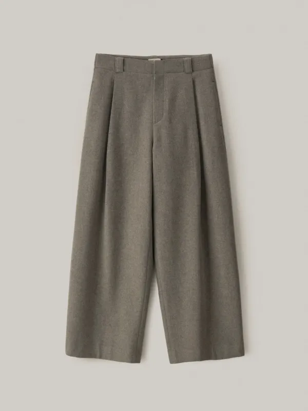 릴렉스 원턱 밴딩 팬츠_warm grey