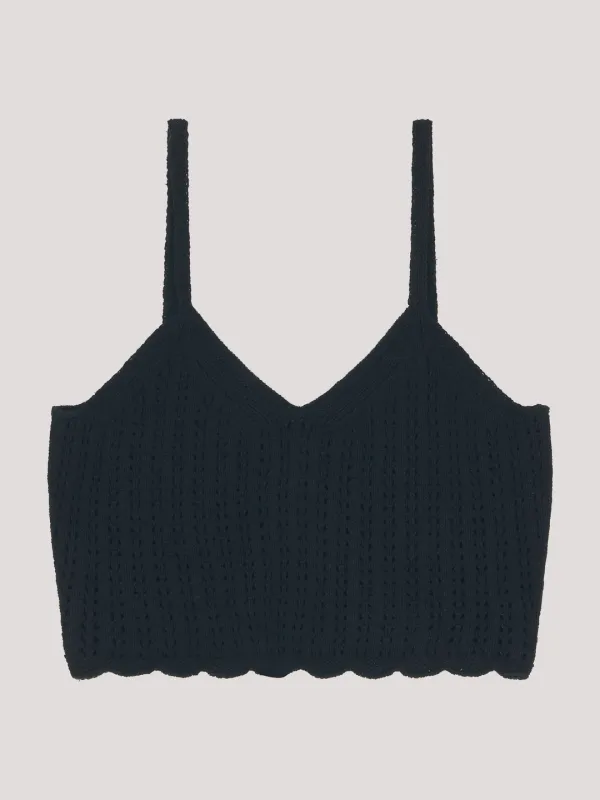 Cotton bustier knit_black