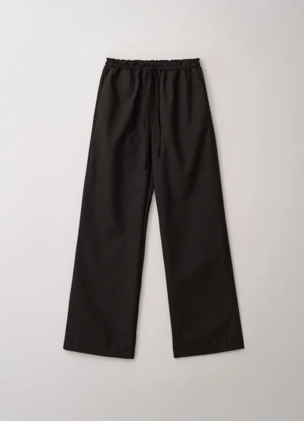 [Limited] Summer Wool String Pants (Dark Brown) Fabric from Italy