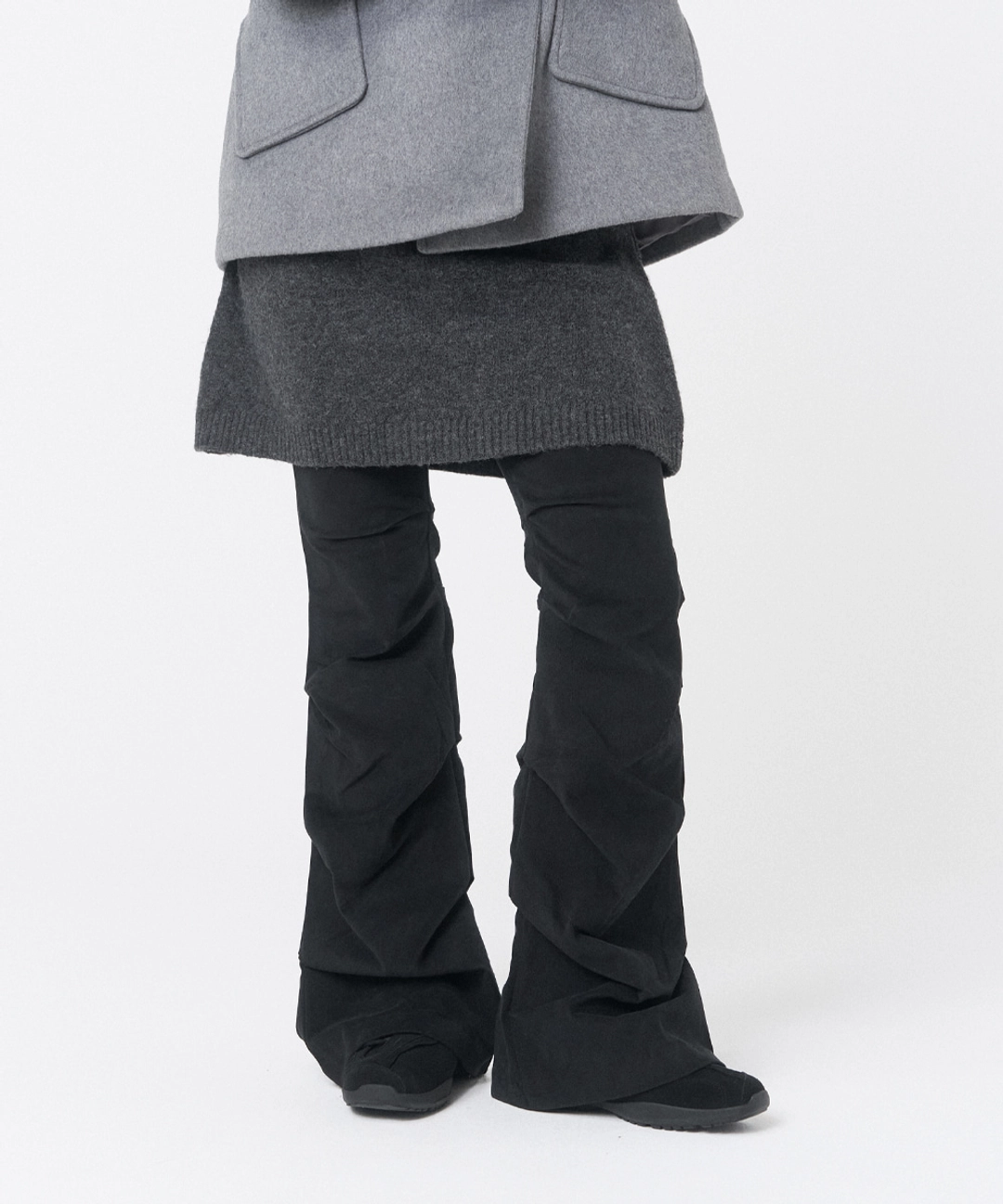 미세키서울 Shirring bootscut pants BLACK 상품 이미지 1