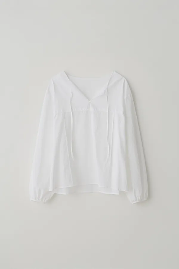 T/T Airy drawstring blouse (white)