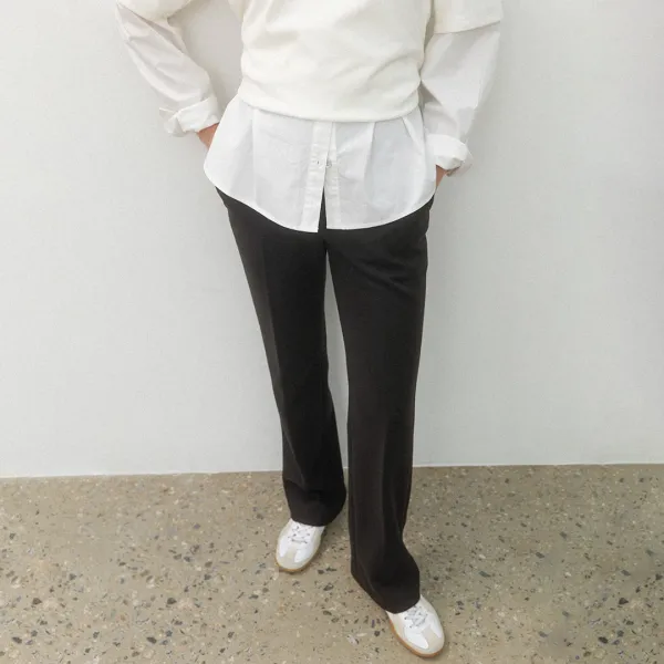 (Z-PT-5592)ESSENTIAL WARM BOOTCUT PANTS