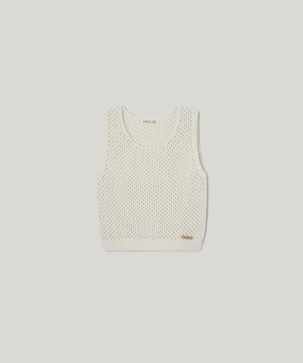 PVIL Stand Knit Top(Eggwhite)
