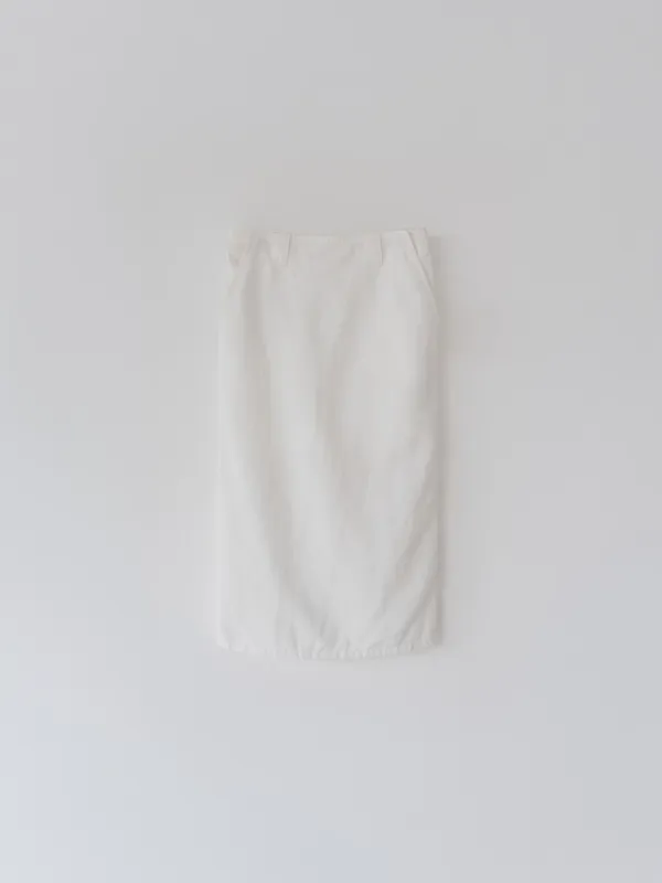 Linen H-line Skirt (White)