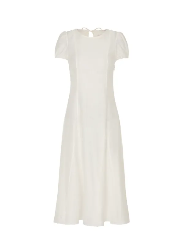 Sheer Puff Long Dress (Ivory)