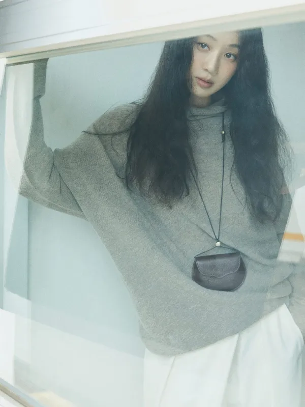Asymmetric Panel Half-neck Knit Pullover SK5WP475_3color