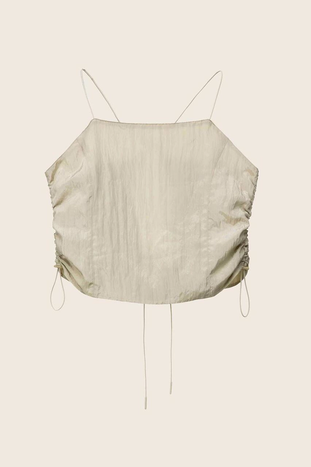 던스트 WOVEN STRING BLOUSE LIGHT KHAKI 상품 이미지 1