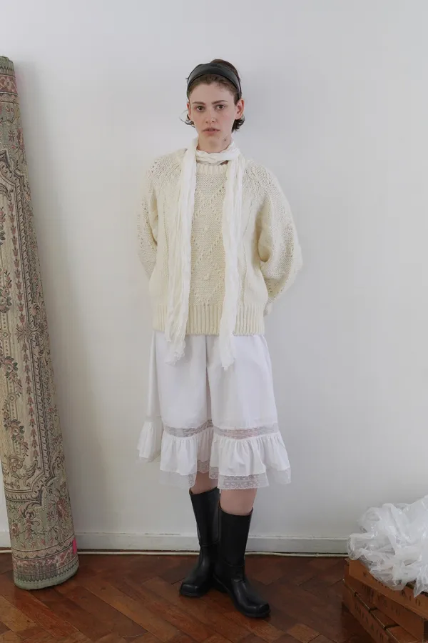 Faye lace skirt_ivory